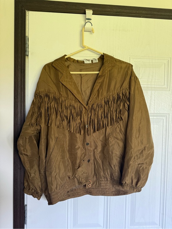 Latch on Jackets & Blazers - 2 for $30 sale: Latch On vintage brown silk western style fringe jacket / M